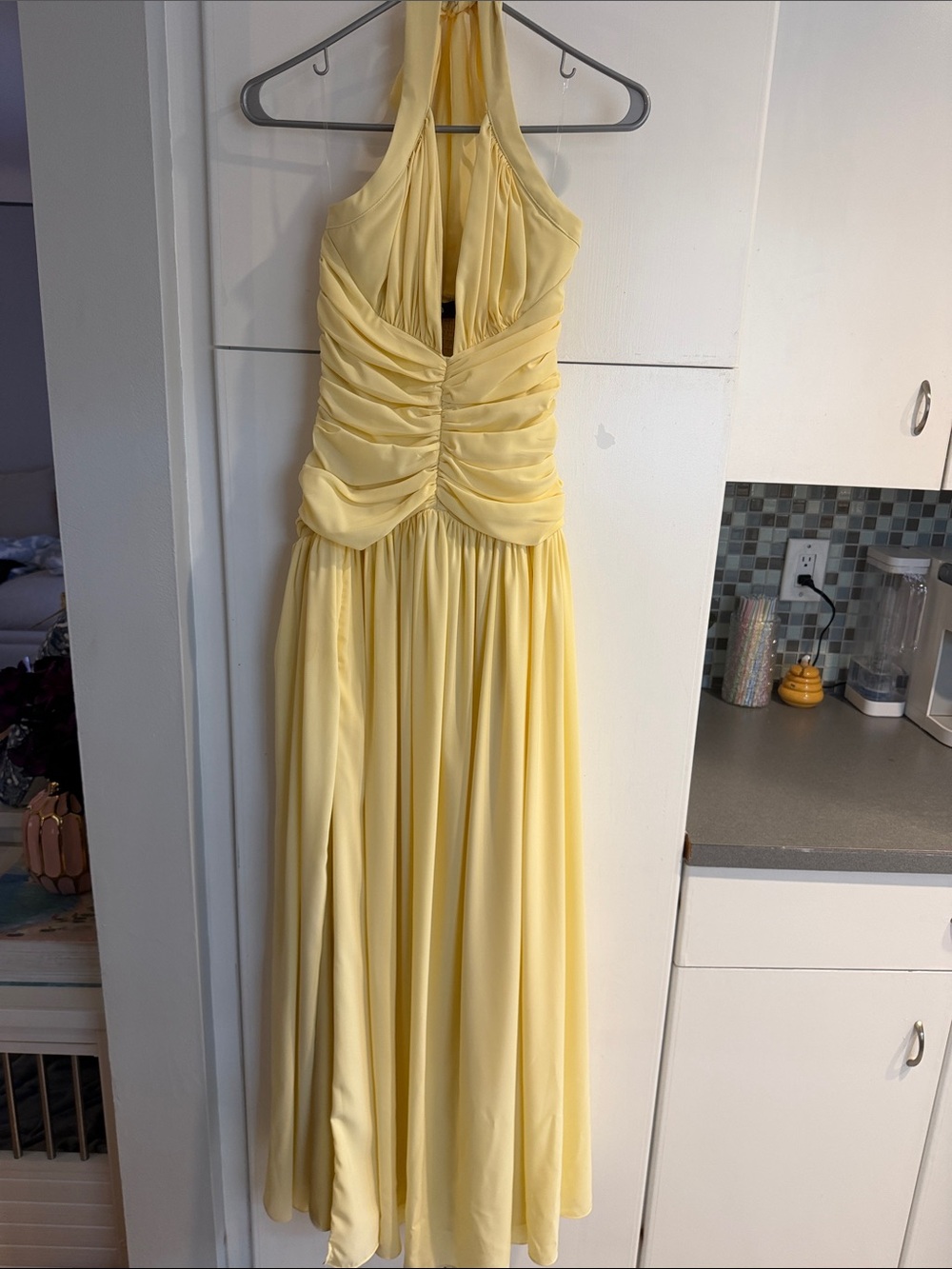 BABYBOO Amaris Maxi Dress - Lemon (some stains)
